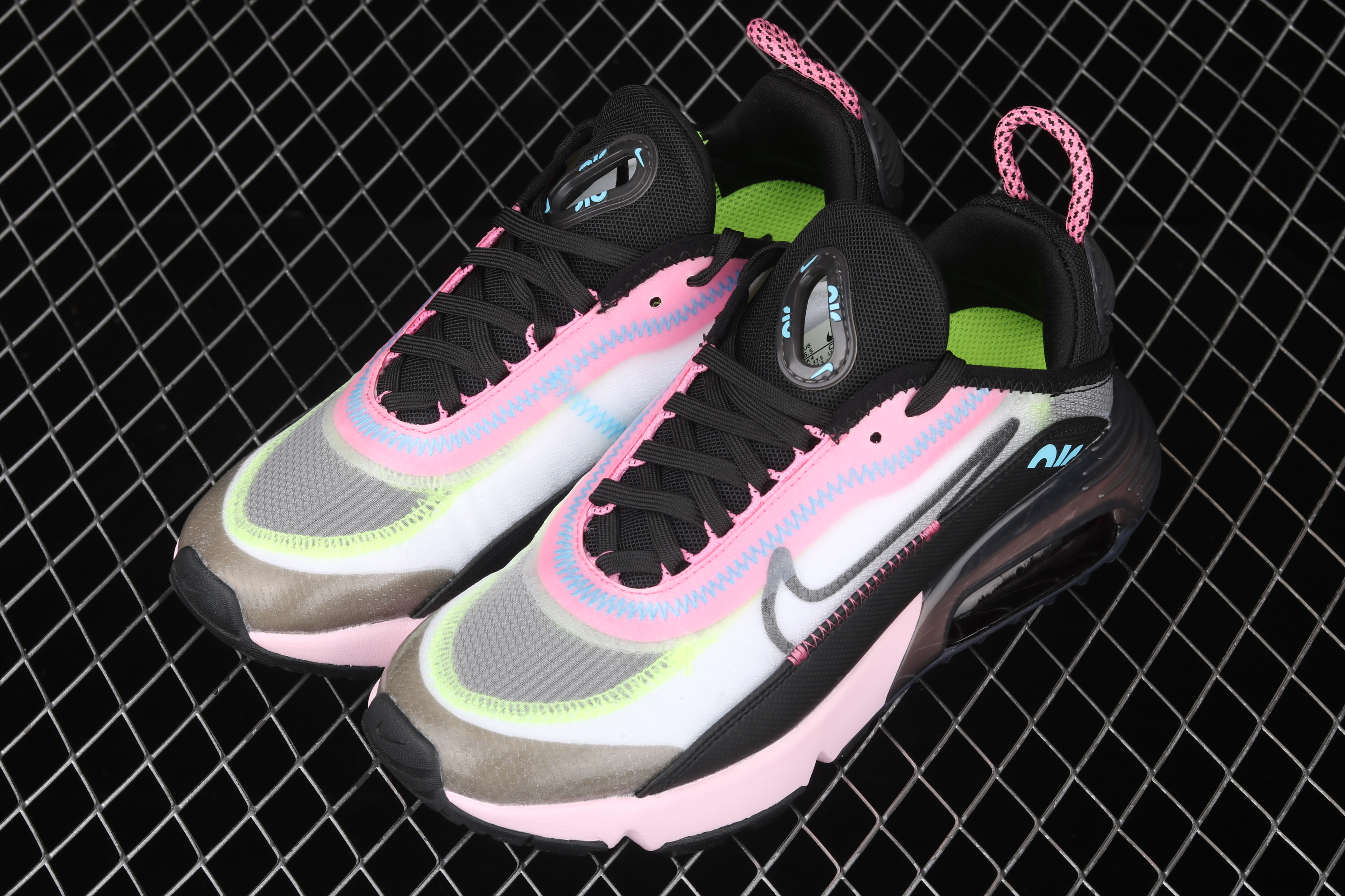 Women Nike Air Max 2090 White Black Pink Shoes - Click Image to Close